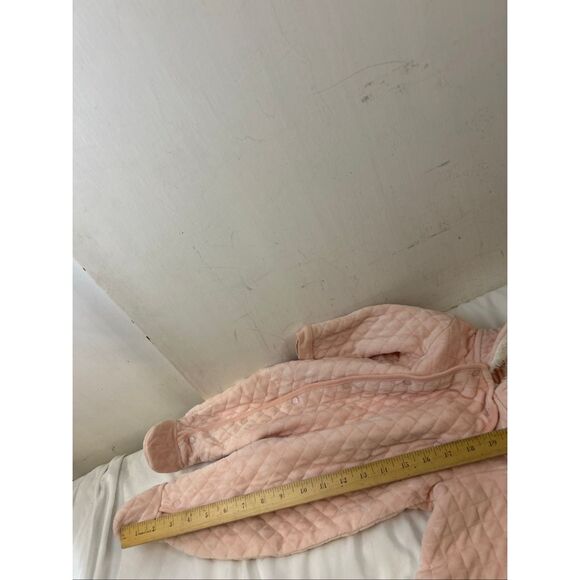 Nordstrom baby girl quilted snowsuit hooded ears - Picture 8 of 9